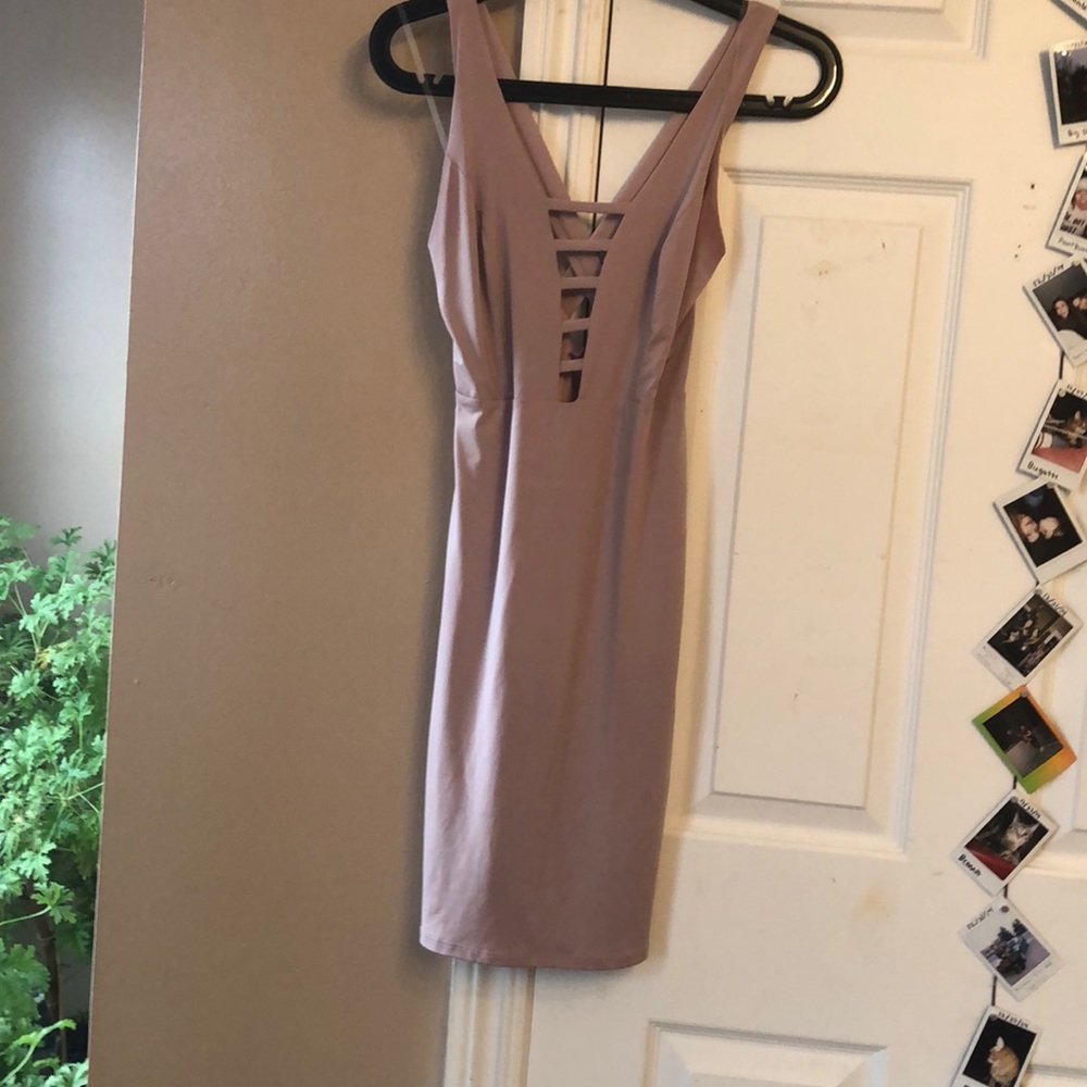 Tight mauve/dusty rose colored dress